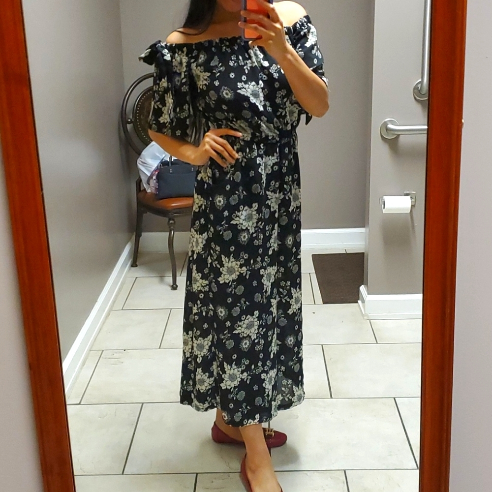 Navy Floral Romper